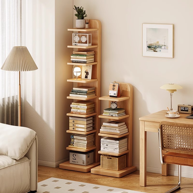 Estante invisible de madera sólida estante de piso vertical sala de estar esquina de pared doméstica pequeño estante de esquina anti-violación estante estrecho