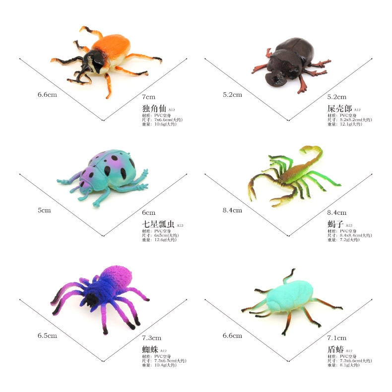 Small realistic cognitive toy from soft rubber, scorpion, spider