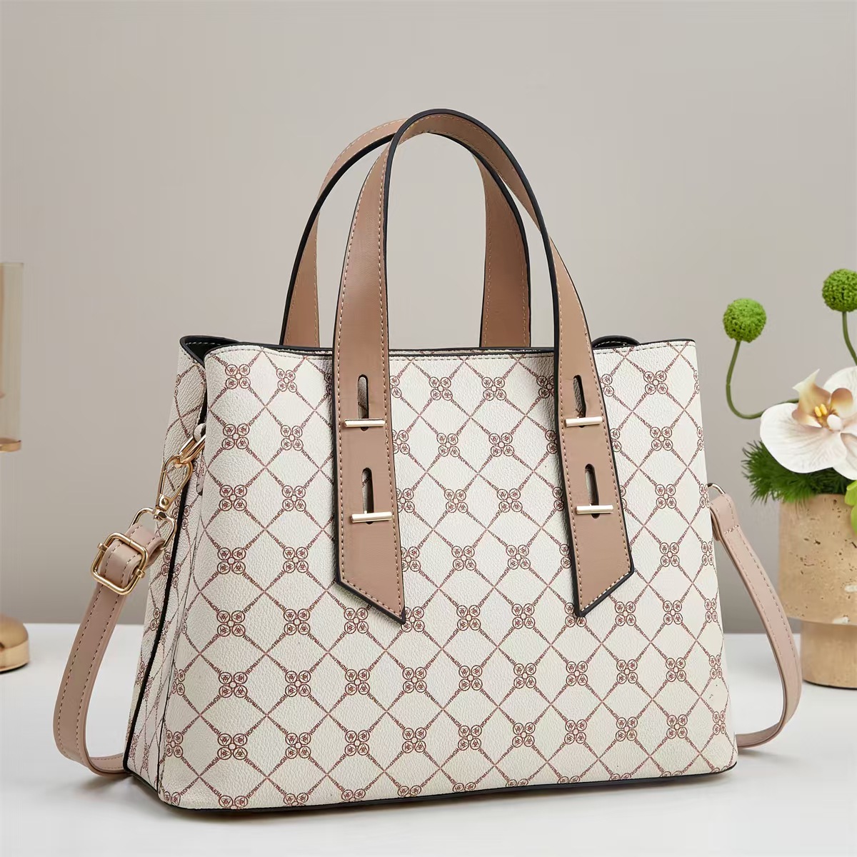 Bolso de moda 2025, nuevo diseño de contraste de color bolso de mujer, bolso de hombro casual de gran capacidad, bolso de mano