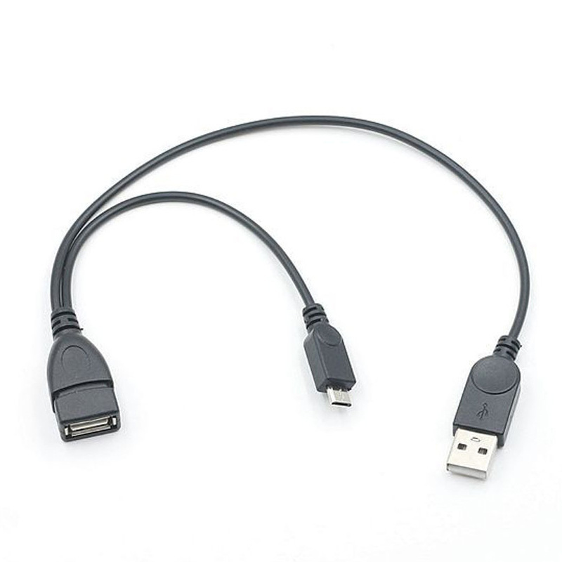 Mobile phone external U Disk Card Reader OTG cable with power supply MICRO USB HOST OTG Tablet PC