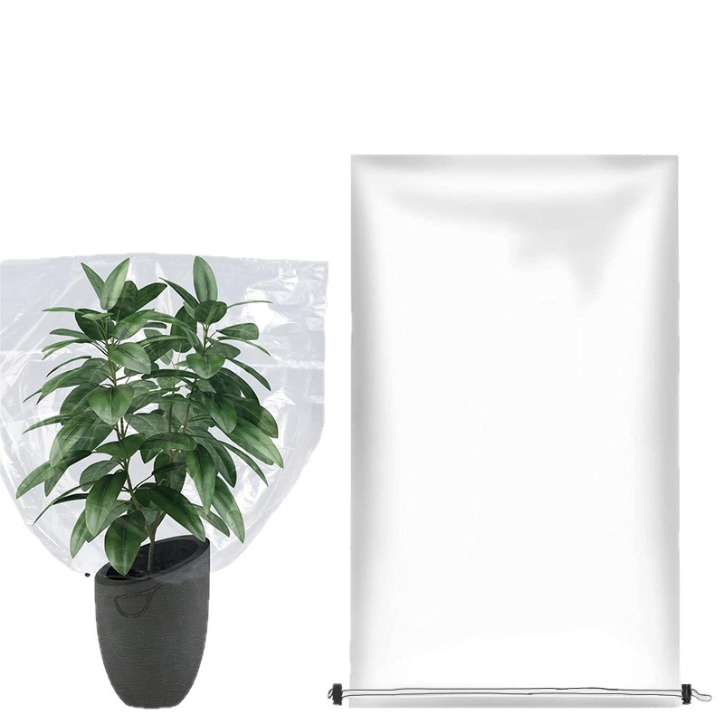 亚马逊出口冬季透明防冻植物遮蔽袋种植果树幼苗生长pe温室防寒罩|undefined