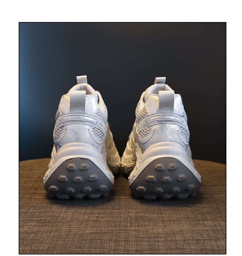 Giày sneaker nữ đế dày tăng chiều cao lưới thoáng khí — màu be chi tiết 18