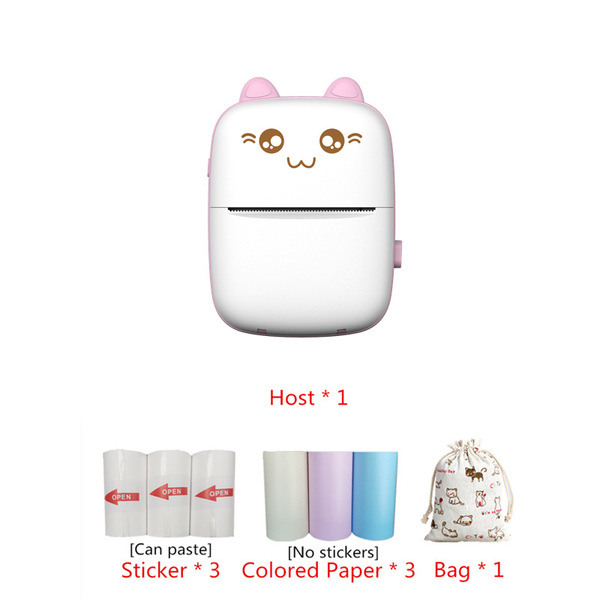 C9 pink+3 volumes of color paper+3 rolls without dry glue+cloth bag