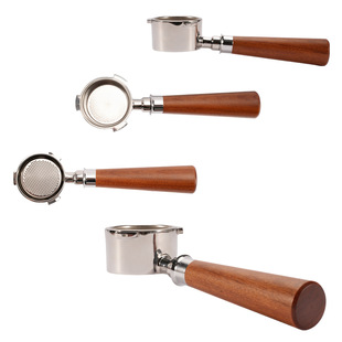 51mm handle suitable for three-ear DeLong coffee machine bottomless solid wood handle 304 stainless steel coffee extraction accessories