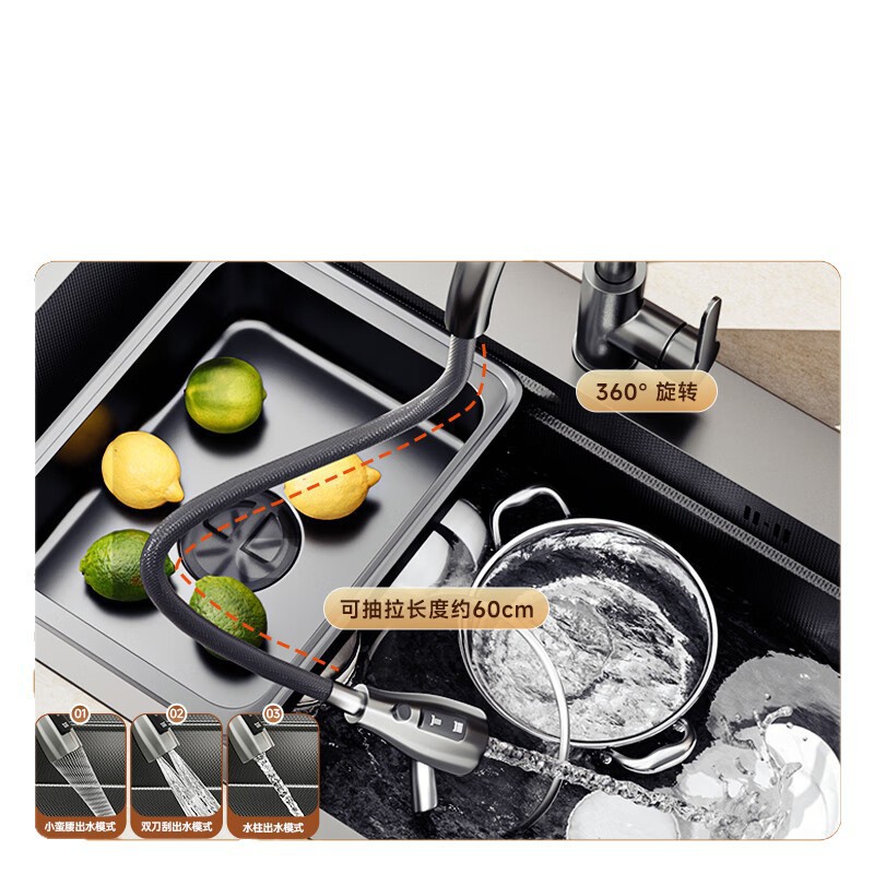 Cocina lavabo gran tanque único panal estampado 304 acero inoxidable lavabo doméstico lavabo