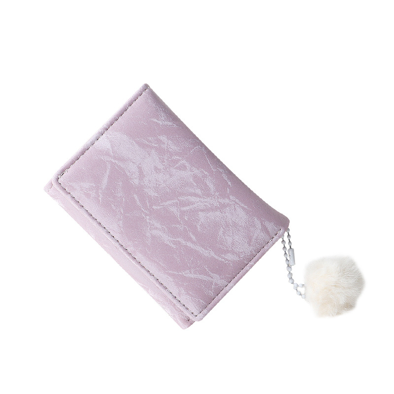 Tarjetero Corto con Hebilla para Mujer de Cuero PU Transpirable, Súper Ligero para Uso Diario