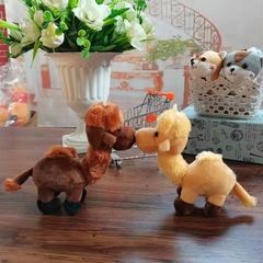 Desert Camel Plush Toy Figurine Ornament Dunhuang Camel Hook Decor Keychain Doll Figurine Grabber