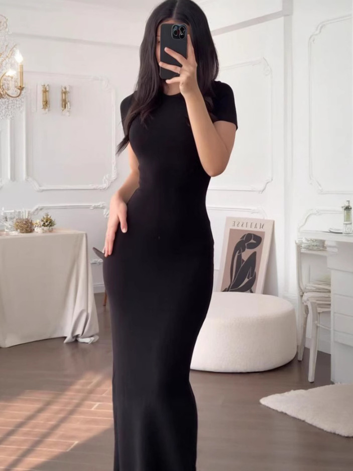 Summer fitted elegant long skirt