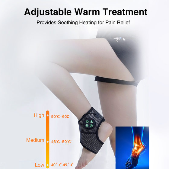 Air Pressure Vibration Hot Compress Physiotherapy Ankle Massager Intelligent Ankle Bracket Relaxation Foot Multifunctional Pain