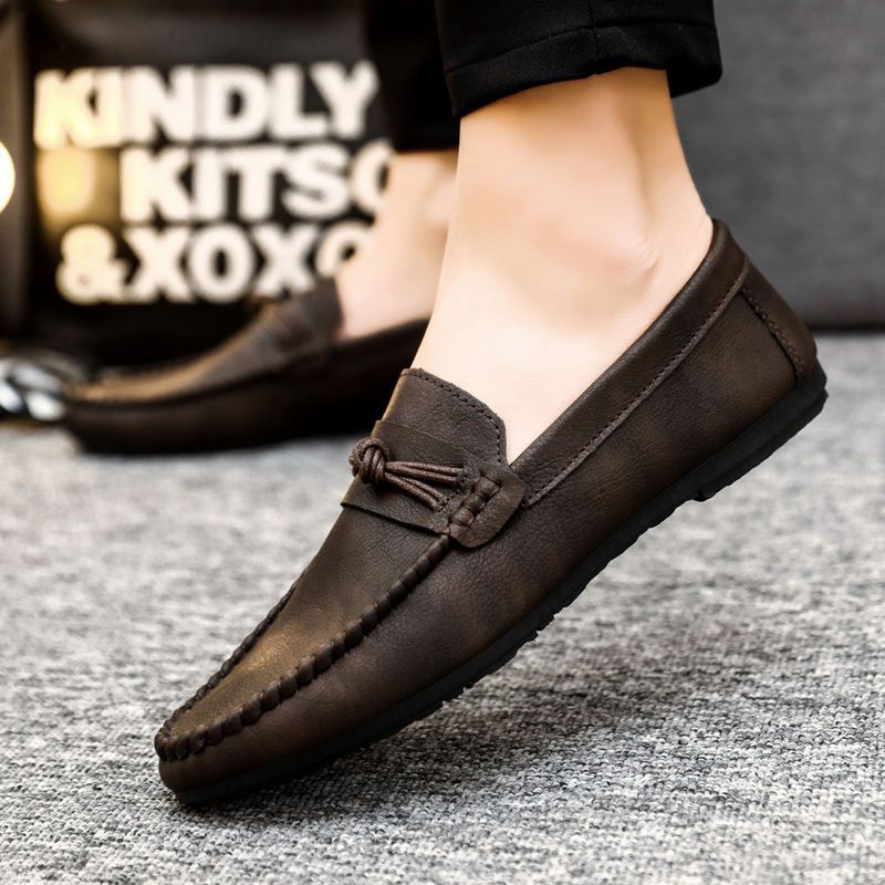 Doug shoes man England Versatile leisure time leather shoes ventilation non-slip Men's Shoes summer A pedal Lazy man wholesale