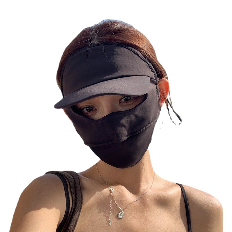 Summer Sun Mask Women's Summer UV Protection Ride Out on the Beach Sunshade Mask Ice Silk Mask