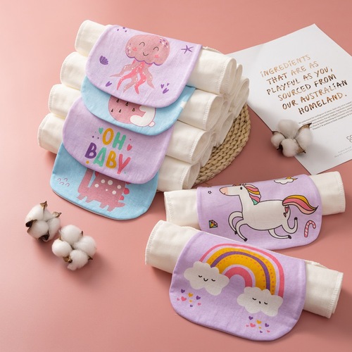 Kindergarten sweat-absorbent towel, children's sweat-proof towel, sling, one-way wet cotton, male and female baby, four seasons manufacturer wholesale
