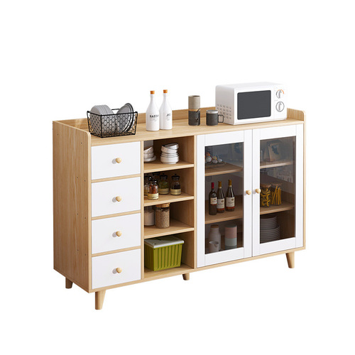 Kitchen cabinet simple sideboard wine cabinet integrated wall-mounted simple household small cabinet cupboard tea cabinet storage cabinet