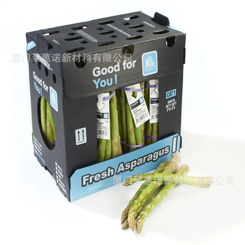 Caja de frutas y verduras de placa hueca pp personalizada plegable impermeable frutas y verduras frescas de transporte de cadena de frío Caja de plástico de calcio image 9