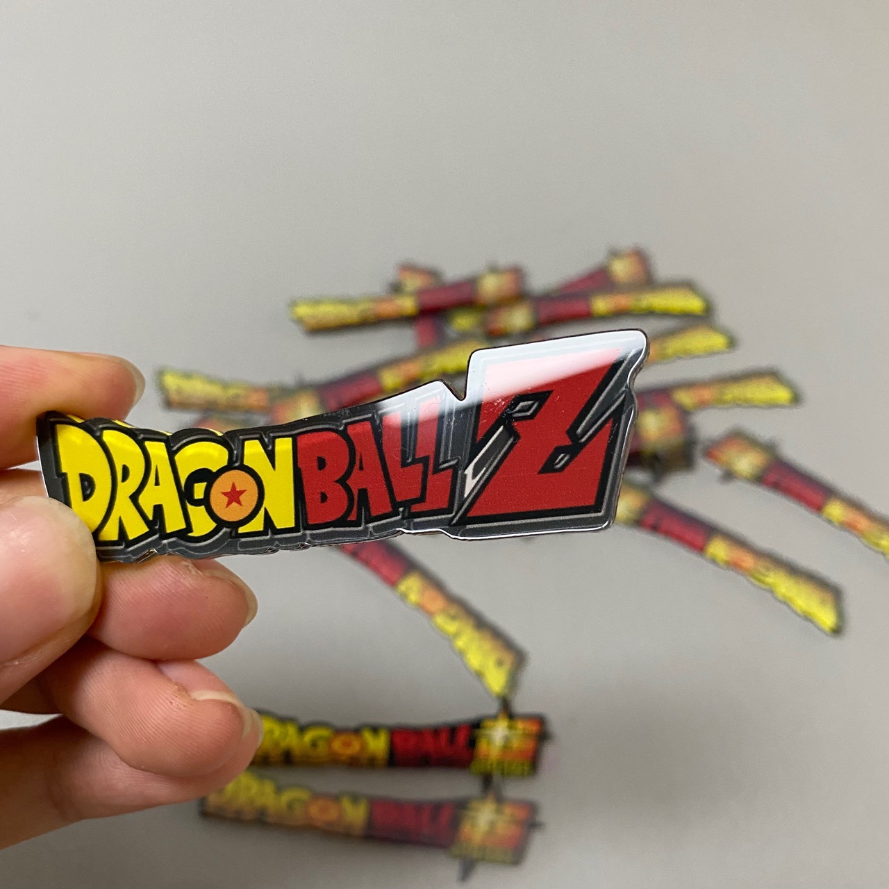 Siete Dragon Ball o Dragon Ball Z logotipo Dragon Ball Super placa de identificación One Piece logotipo accesorios de marca DIY hechos a mano