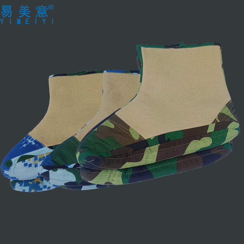 迷彩毡袜批发雨鞋靴毛毡护脚套防寒保暖加厚袜子冷库牧场冬季毡袜