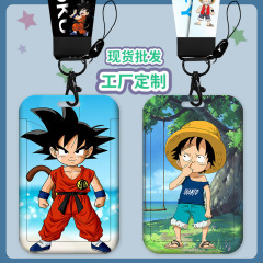Anime Naruto One Piece Dragon Ball Card Holder Work Pass ID Card Student Transfer Card Bus Access Control Meal Card Holder Wholesale