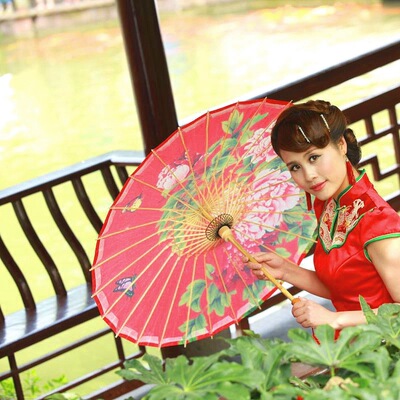 油纸伞非遗品质防雨防晒传统古典江南古风舞蹈演出走秀cos蝶恋花