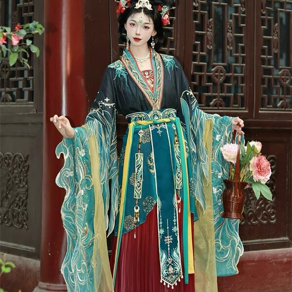 2026【Jingwei】Original Hanfu Fairy-Style Clothing from the Northern and Southern Dynasties, Heavily Embroidered Large-Sleeved Top and Pleated Skirt Fairy Outfit 2026【Jingwei】Original Hanfu Fairy-Style Clothing from the Northern and Southern Dynasties, Heavily Embroidered Large-Sleeved Top and Pleated Skirt Fairy Outfit
