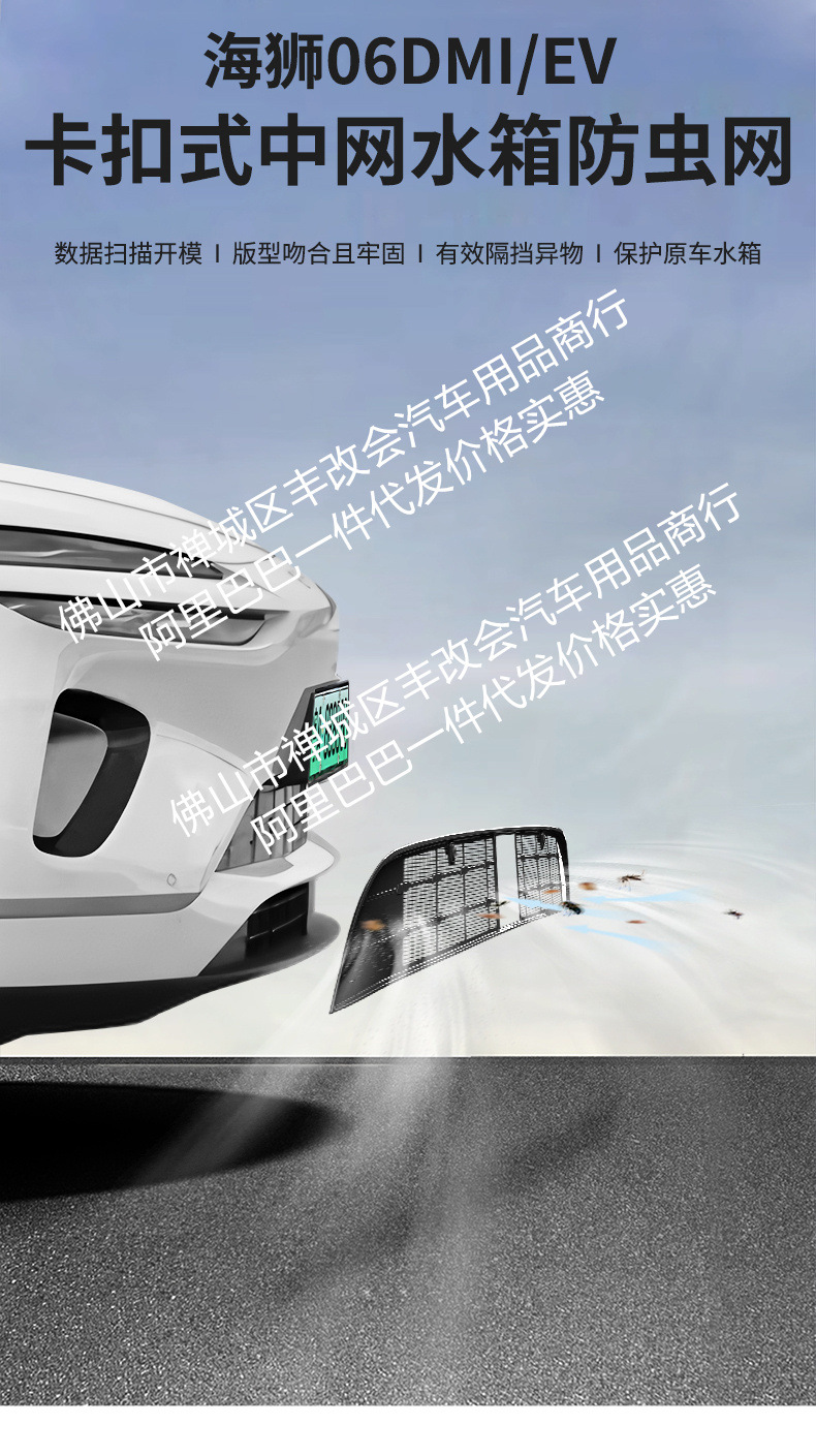 Suitable for Byd Hiace 06Ev/Dmi Integrated Welding Car Insect-Proof Net Front Grille Special Accessories