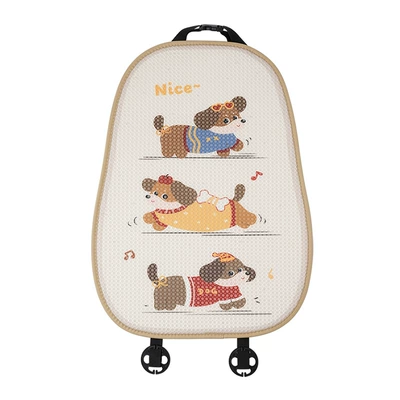 Cute Cartoon Car Breathable Seat | Seat cushion, seat cover - honeycomb-apple-puppy-seat-cushion-backrest