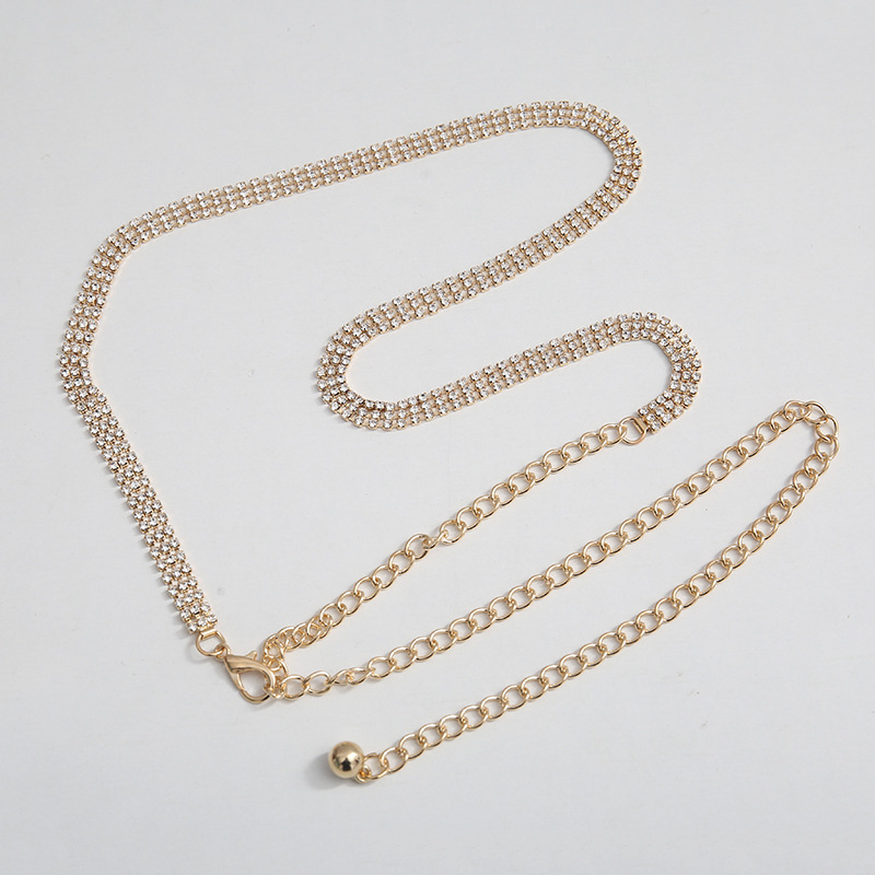 Basic Style Basic Solid Color Metal Women's Chain Belts