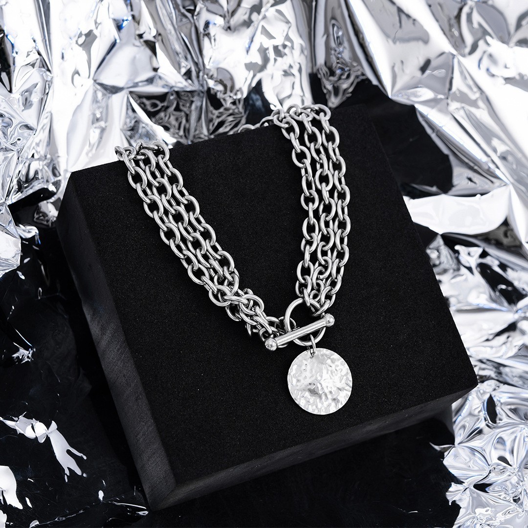 Niche Design Trend Cuban Multi Color Double Row Diamond Hip Hop Chain Men's Necklace_voghion.com