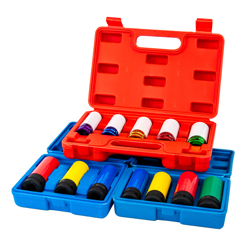 Pistola de aire alargado color neumático tornillo manga especial 1/2 llave neumático desmontaje traje de manga de protección