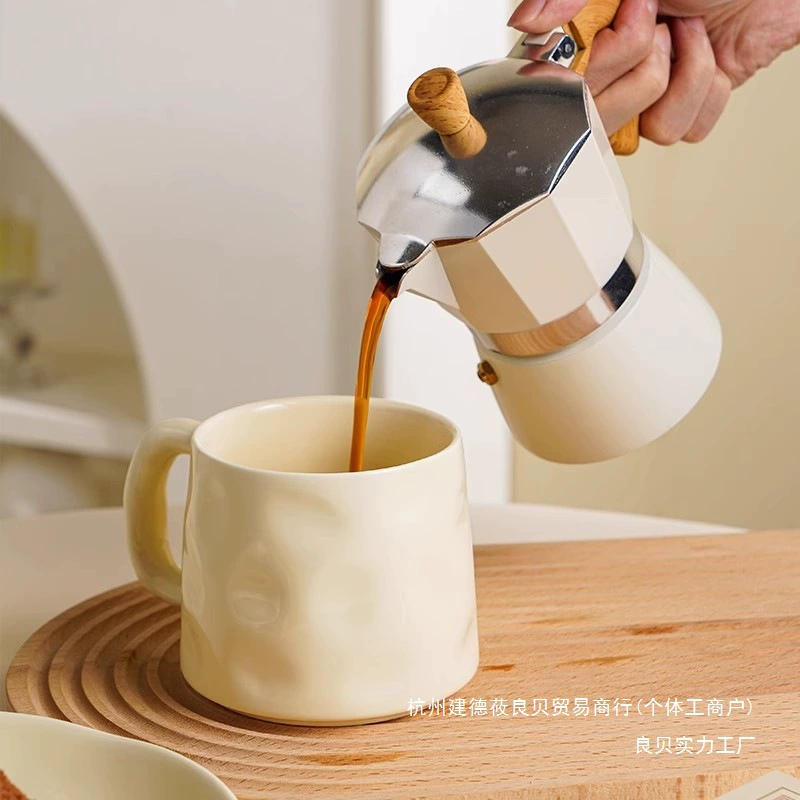 Керамическая кружка Ceramic Mark, нишевый дизайн 2024, с опциональной ложкой AISI 304