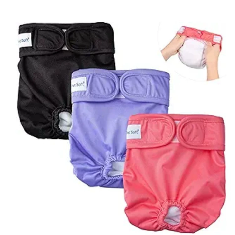 ПЭТ Мягкий моющийся подгузник сука подгузник, удобный многоразовый подгузник для щенка, подходящий для Суки