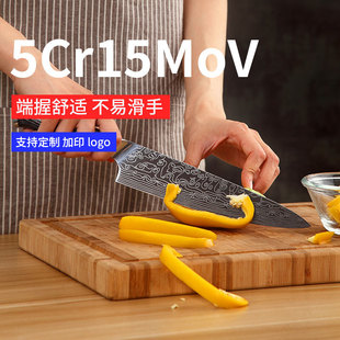 Factory in stock Japanese Cuisine Cutter Damascus Pattern Slicing Knife Chef Knife Household Kitchen Fruit Chopper