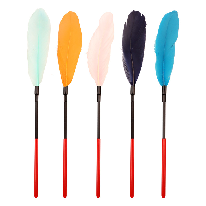 Feather Teaser Wand for Couples Play, Ostrich Feather Tickler, SM Sensory Prop — detail image 1