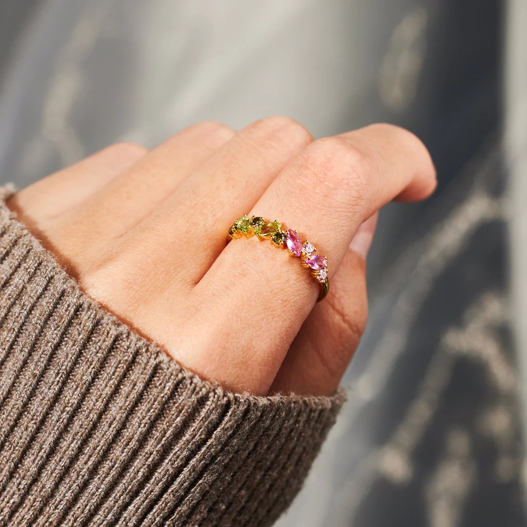 Daily Occasion 925 Sterling Silver Material 925 Sterling Silver Zircon Geometric Rings 925 Sterling Silver Rings