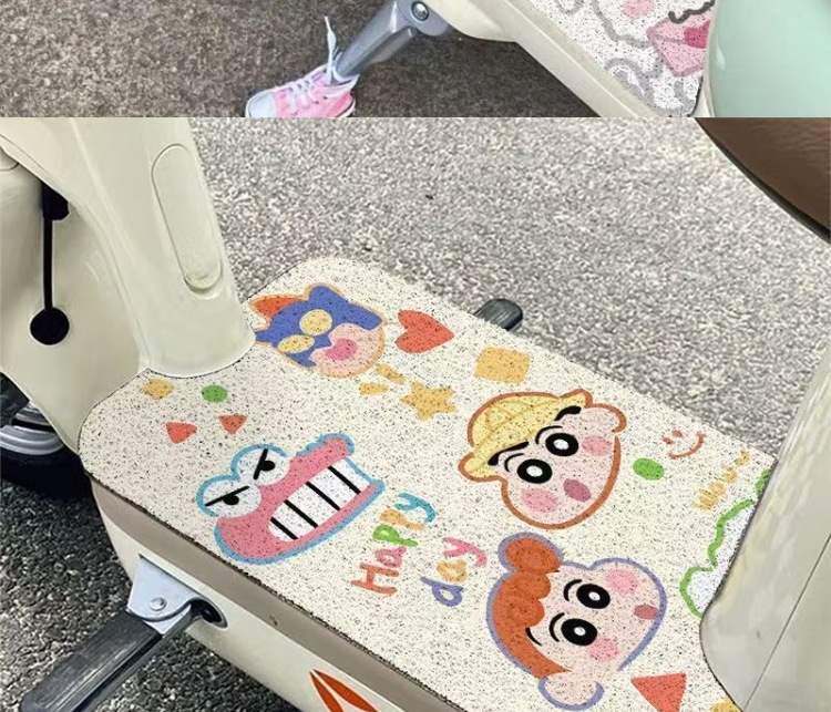 Customized Electric Scooter Cartoon Foot Pads, Custom-Made Wire Loop Pedal Mats, Electric Scooter Dust Removal Pedal Mats, Bring in Wealth and Treasure Cat