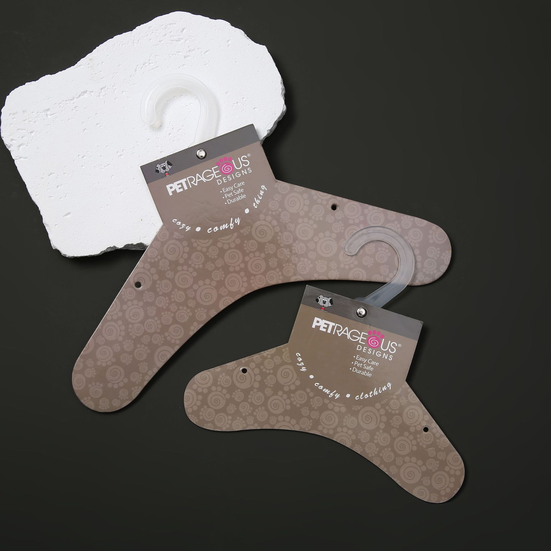 宠物纸衣架定制硬纸板宠物专用衣架牛皮纸衣撑一次性服装挂卡吊牌