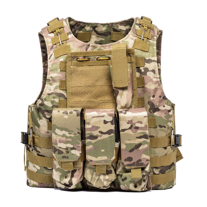 Chaleco táctico de camuflaje chaleco multifuncional anti-punchazo chaleco anfibio de acero rápido desmontaje hombre armadura ligera