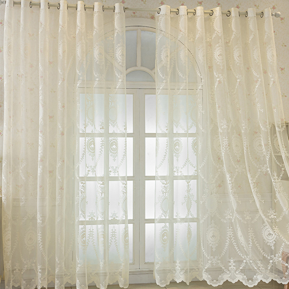 Cross-border Window Curtain Manufacturer Wholesales American-style Embroidered Green Leaf For And AliExpress,_voghion.com