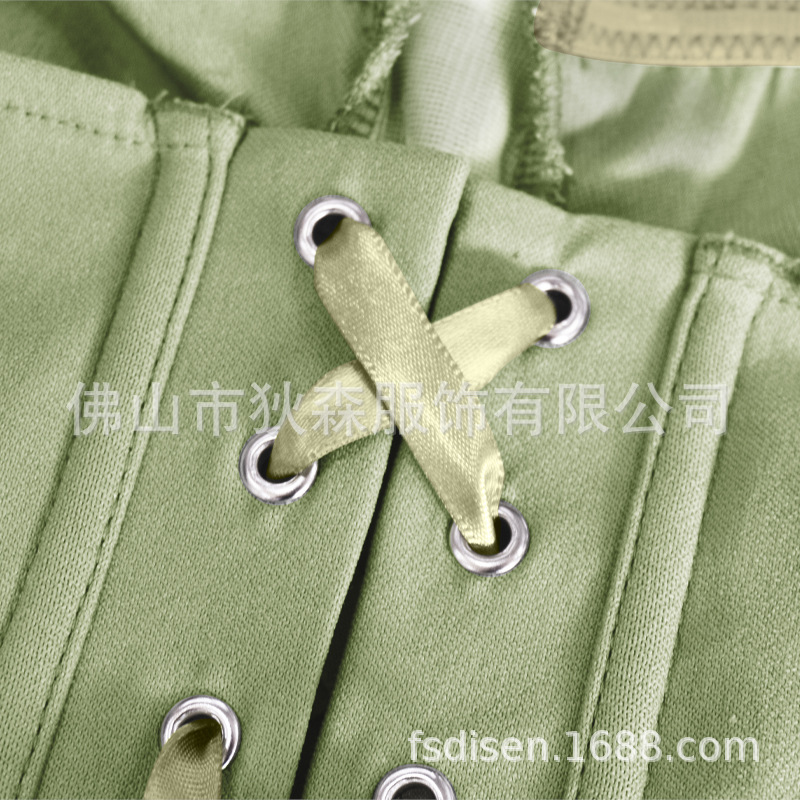 Primavera nueva corsé de correas laterales de cuerno de algodón acetato