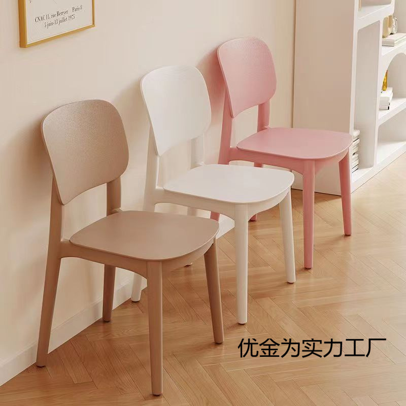 椅子、背もたれ付きダイニングチェア、北欧風スツール、ダイニングテーブルチェア、厚みのある家庭用快適な業務用家具、折りたたみ式シンプルプラスチックチェア|undefined