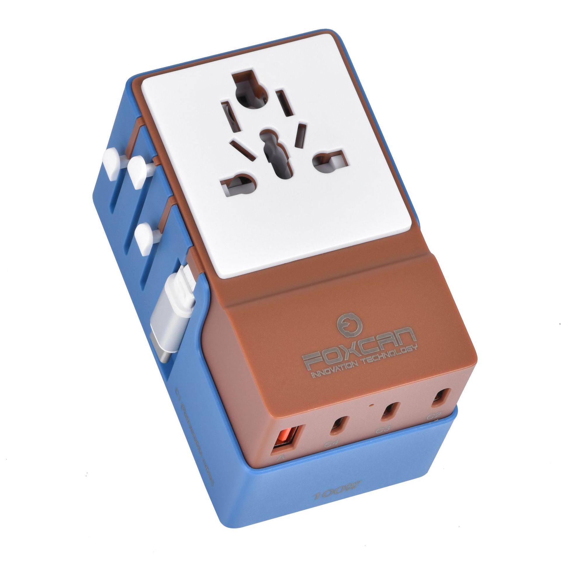 爆款直销100W氮化镓快充全球通用插座转换多插位便携式转换插座