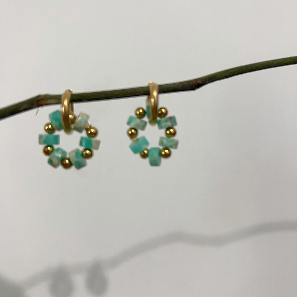 Stainless Steel Material Fashion Geometric Stainless Steel Plating Earrings 1 Pair