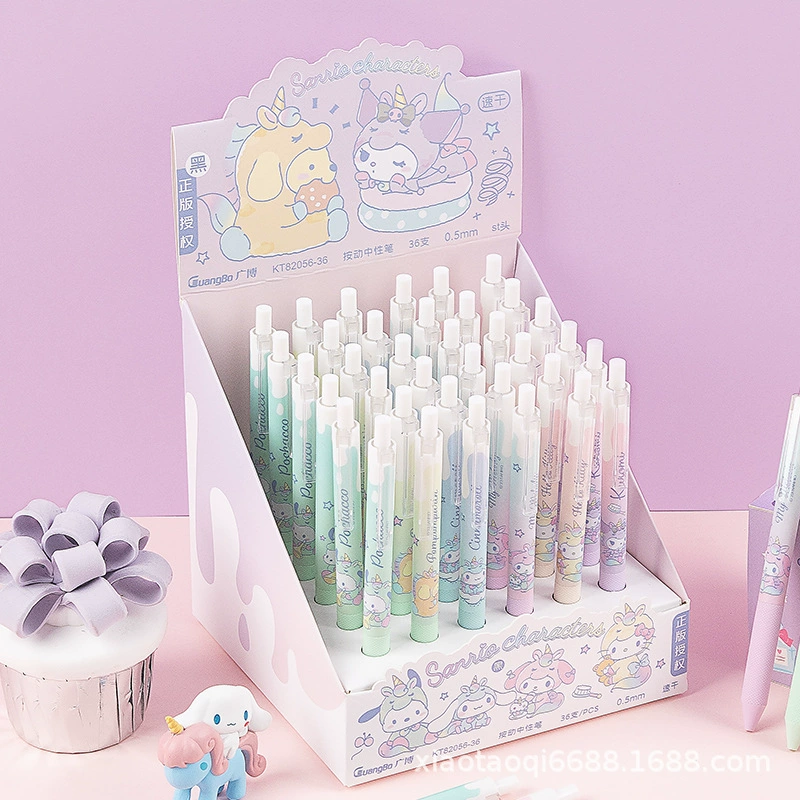 Гуанбо Sanrio KT82056-36 стержень для гелевой ручки с кнопкой, удобный и экономящий усилия. Совместный бренд