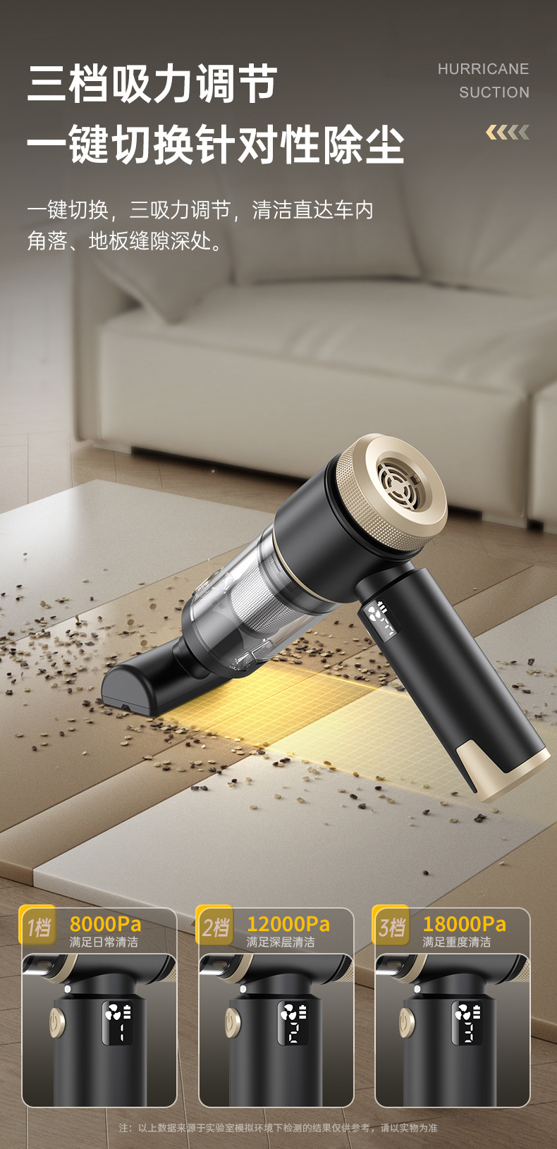 Car Vacuum Cleaner Car Wireless Charging Car Home Large Suction Power Powerful Small Handheld Mini Car Interior