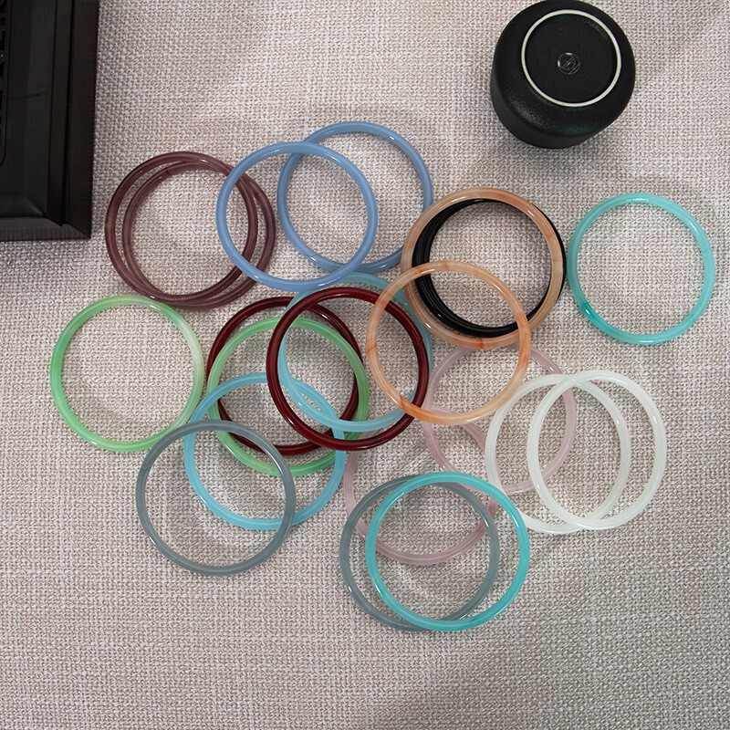 Factory Glass Imitation Jade Jingle Bell Thin Bracelet Lychee Jelly Hanfu Accessories Girl Best Friend Thin Bracelet Factory Glass Imitation Jade Jingle Bell Thin Bracelet Lychee Jelly Hanfu Accessories Girl Best Friend Thin Bracelet