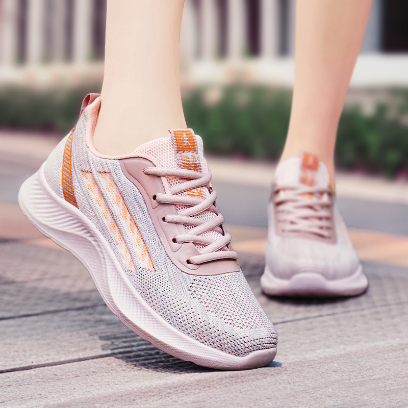 Zapatos de Mujer, Primavera 2026, Nuevos Zapatos Deportivos Transpirables, Dropshipping Transfronterizo, Zapatos Individuales, Zapatos Casuales de Moda, Zapatos de Malla Tejida