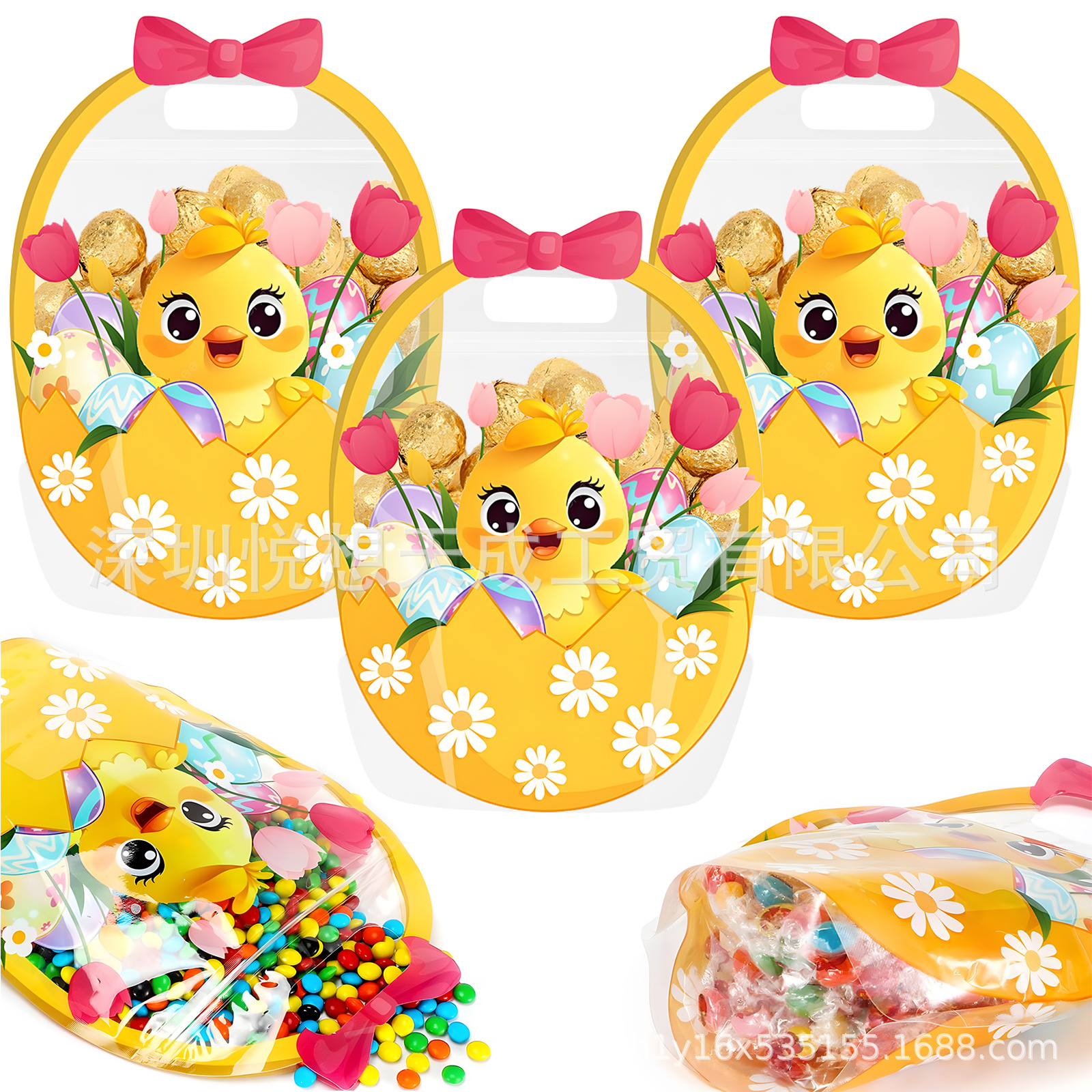 Amazon nuevo producto Favor Bags Transparent Pumpkin Halloween decoración de bolsas de dulces transparentes