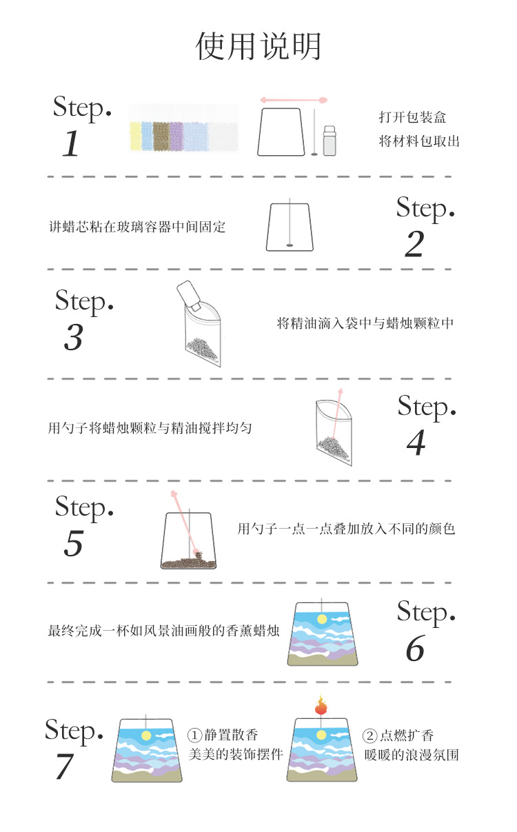 严选原创沙画蜡烛浪漫治愈手工diy香薰大豆蜡持久香蜡烛杯礼盒详情18