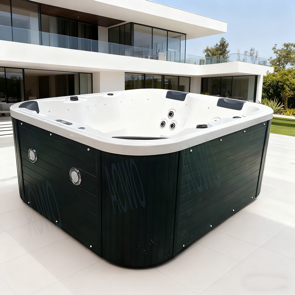 bañera acrílica surf masaje villa piscina al aire libre SAP bañera termostática spa masaje inteligente para 4 personas