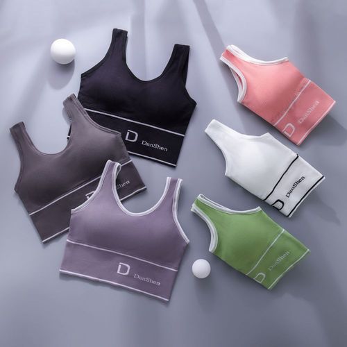 D-style lady single seamless deep U beauty back strapless push-up sports bra wire-free versatile base layer