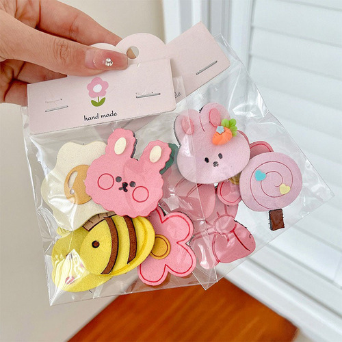 Cute Baby Hair Clip Children's Cartoon Velcro Girls' Bangs Hair Tidying Tool Infant Hair-sticking Hairpin Headwear